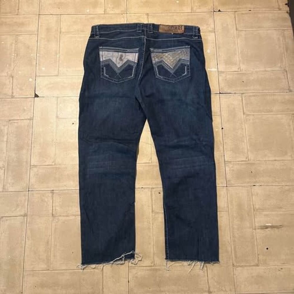 Men’s baggy Y2K jeans with back pocket design size 40x29